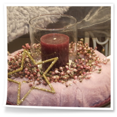 Adventskranz in rosa