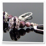 Rosa Ohrringe mit Strass