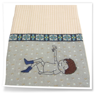 UHefthülle mit Junge und Vogel