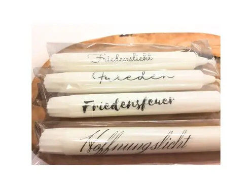 Kerzen mit Texten