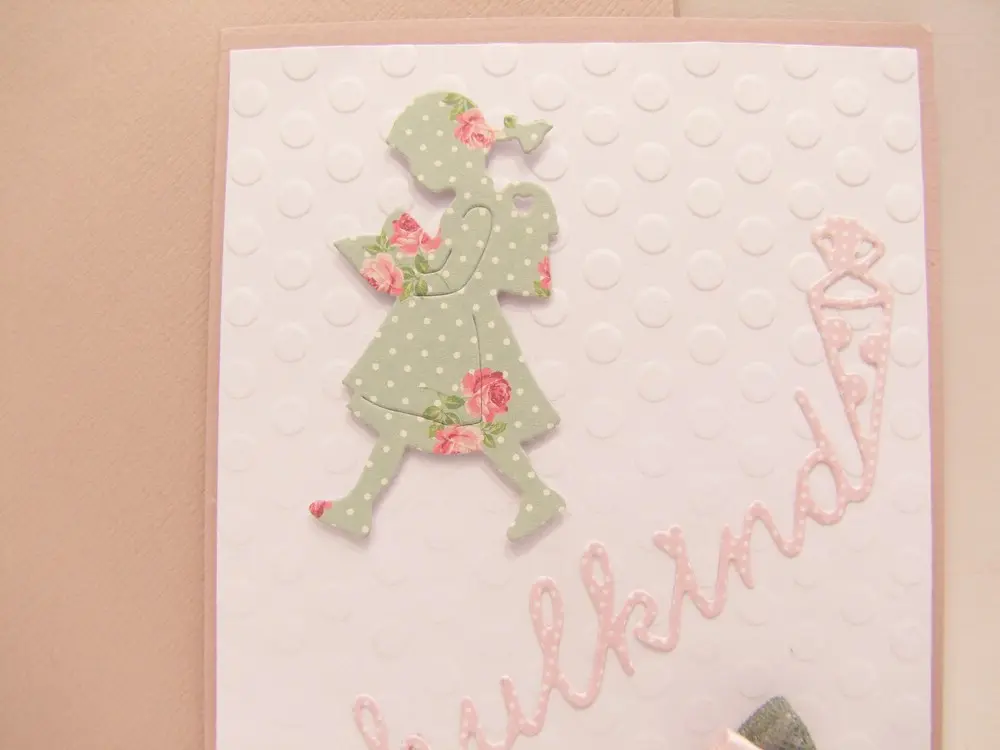 Karte mit Schulmädchen