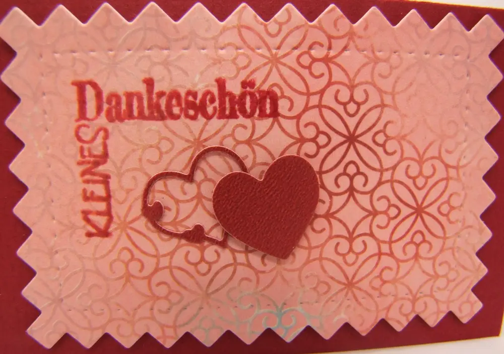 Dankeskarte mit Herzen